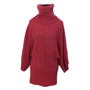 Banana Republic Alpaca‎ Wool Batwing Turtleneck Sweater Pink Tunic Small